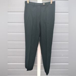 Habsburg Women Green Wool Dress Pants 8 NWOT